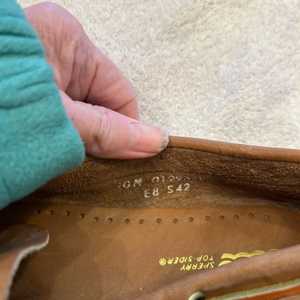 Sperry Tan Leather Boat Shoes